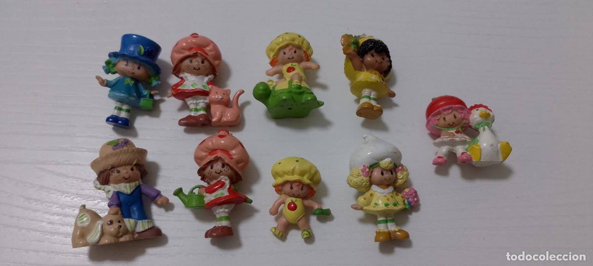Figuras de goma y PVC: Lote Figuras PVC Tarta de Fresa - AGC a&ntilde;os 80