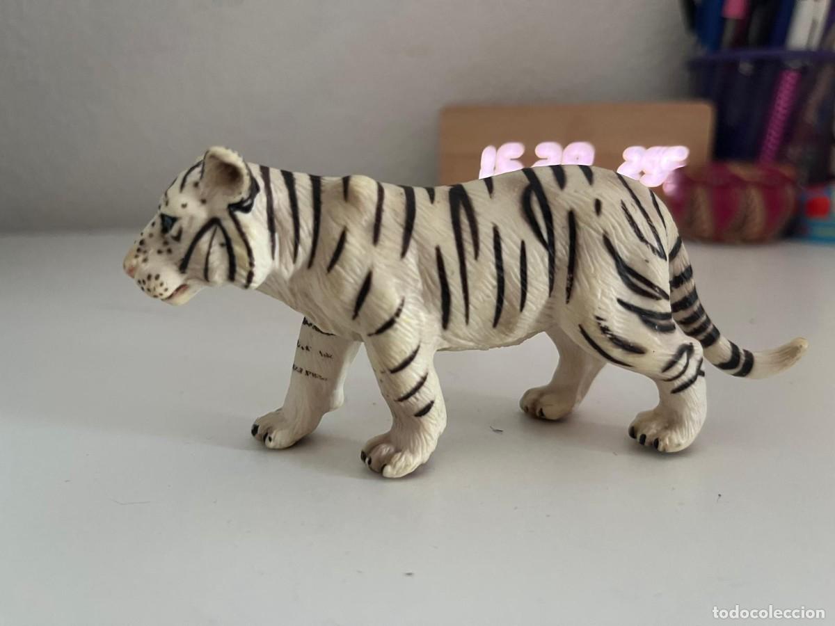 Figuras de goma y PVC: JUGUETE DE GOMA Y PVC ANIMAL SCHLEICH TIGRE BLANCO 2003