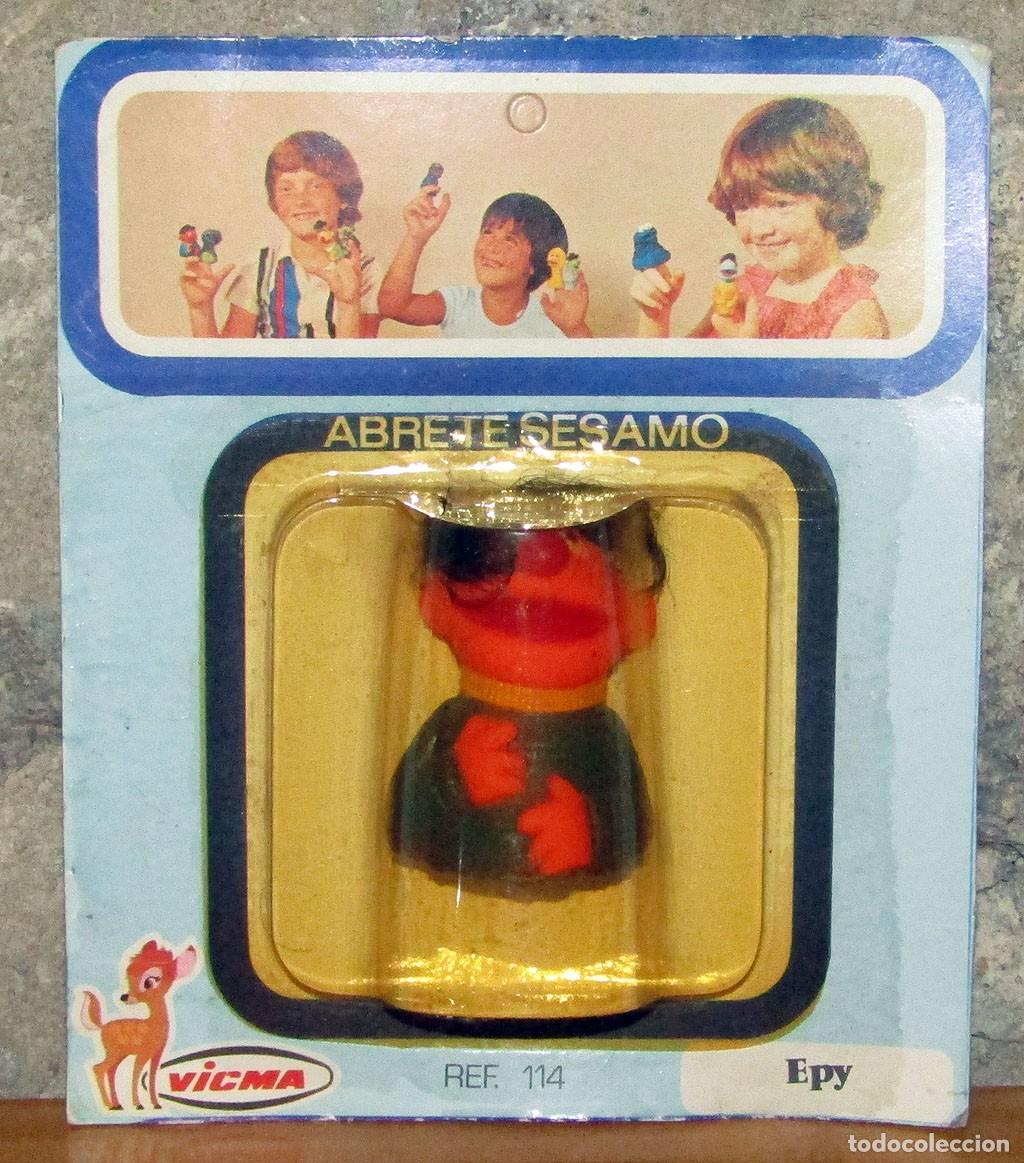 Figuras de goma y PVC: ANTIGUA MARIONETA DE DEDO DE BARRIO SESAMO, DE VICMA: EPI - NUEVA Y EN SU BLISTER