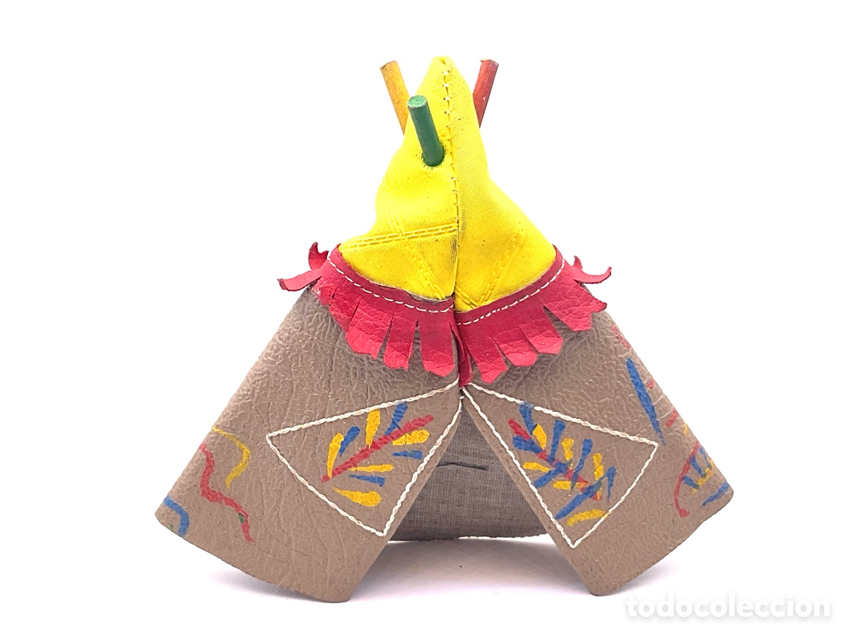 Figuras de goma y PVC: Antigua Figura del Oeste de Pech Hermanos. Tipi Indio. A&ntilde;os 50.