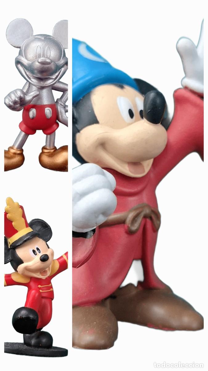 Figuras de goma y PVC: Lot of 3 Disney Mickey Mouse Figures - Fantasia, Band Director & Metallic (~8 cm / 3&rdquo;)