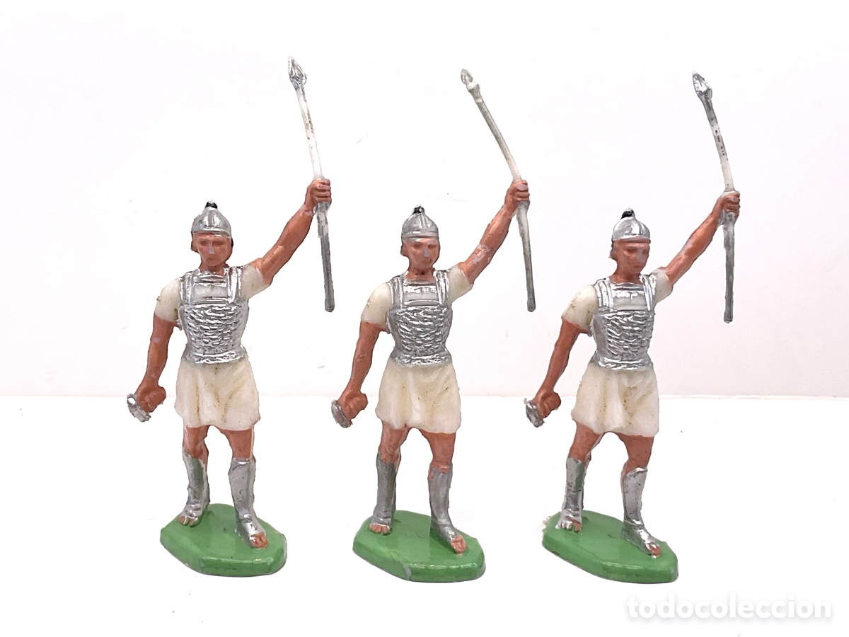 Figuras de goma y PVC: SOLDADOS IBEROS GRANDES BATALLAS ROMANOS CONTRA CARTAGINESES DE ROJAS y MALARET - A&Ntilde;OS 60