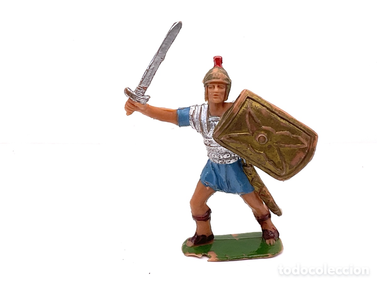 Figuras de goma y PVC: Antigua Figura en Pl&aacute;stico. Soldado del Imperio Romano. Fabricada por Jecsan. Made in Spain
