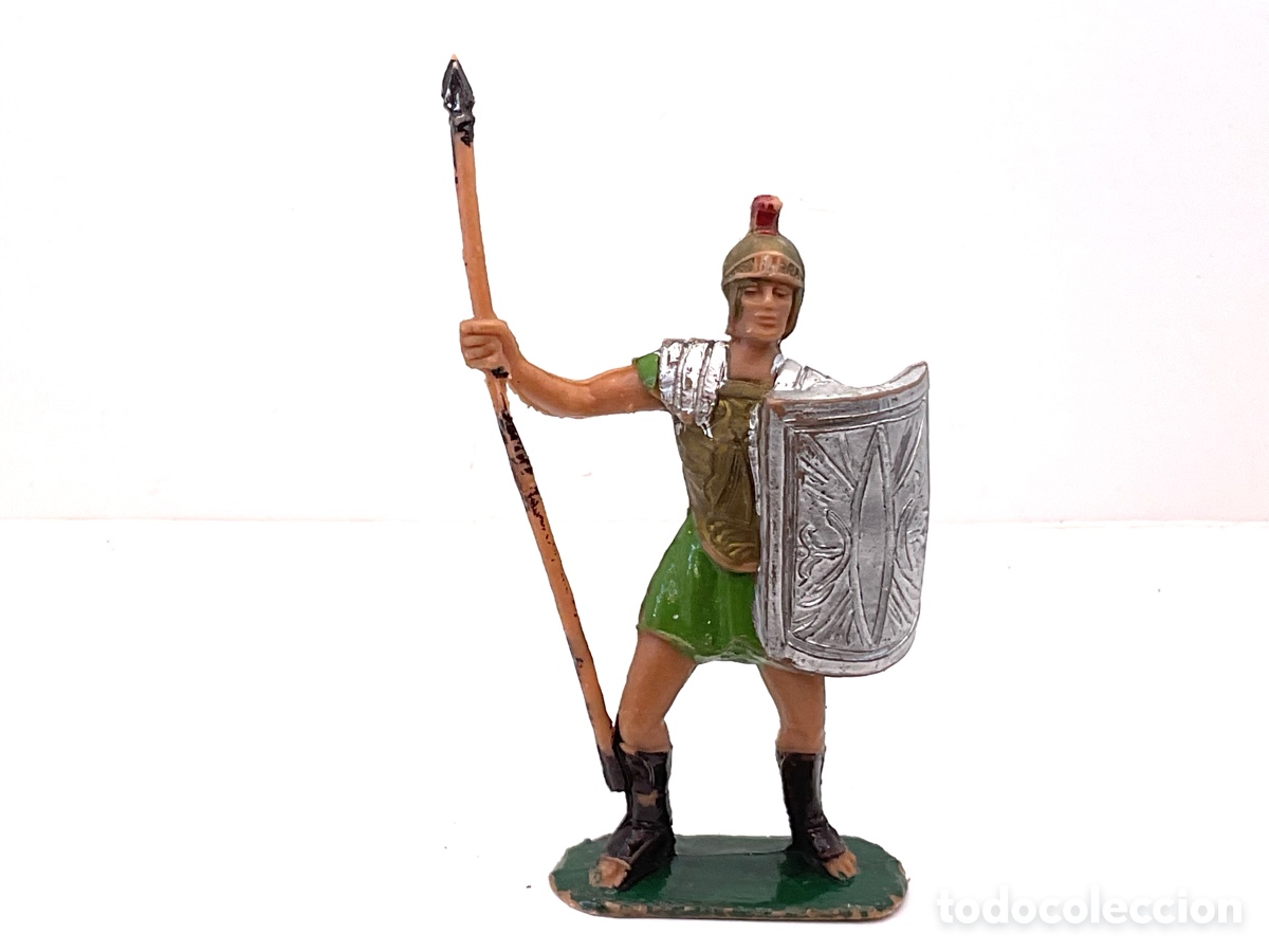 Figuras de goma y PVC: Antigua Figura en Pl&aacute;stico. Soldado del Imperio Romano. Fabricada por Jecsan. Made in Spain