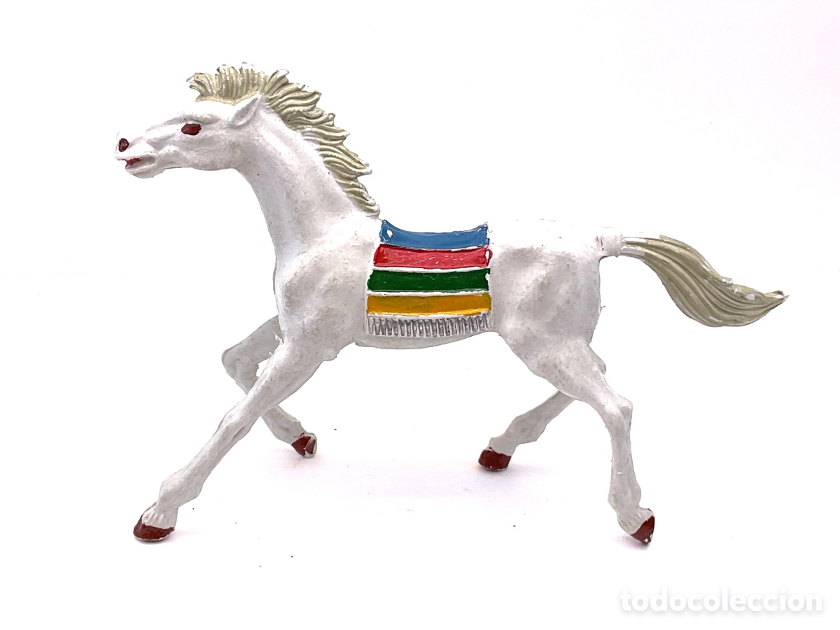 Figuras de goma y PVC: Antigua Figura del Oeste en Pl&aacute;stico.Caballo Indio . Lafredo. Serie Indios y Vaqueros. Made in Spain