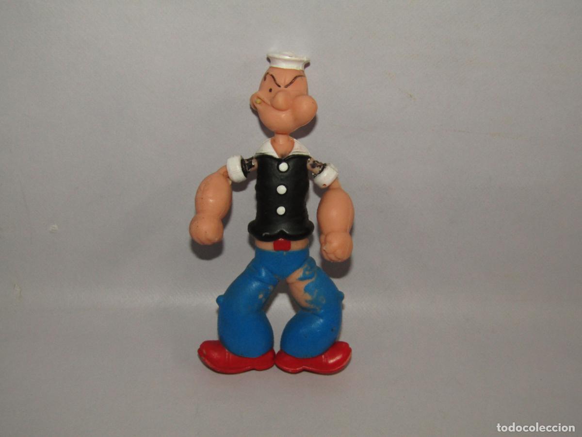 Figuras de goma y PVC: Antigua Figura de POPEYE en Goma Maciza Policromada de Juguetes y Mu&ntilde;ecas VICMA Made in Spain