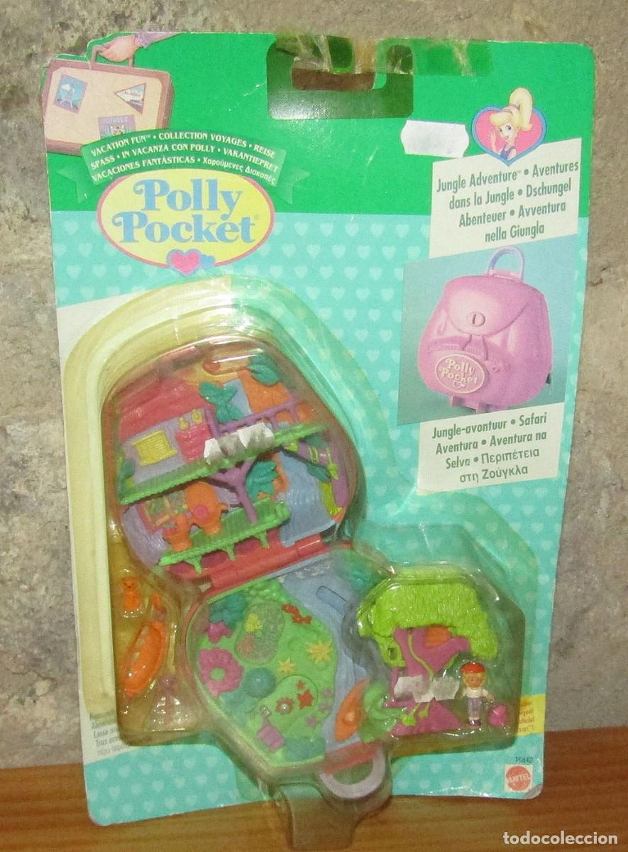 Figuras de goma y PVC: POLLY POCKET - VACACIONES FANT&Aacute;STICAS - SAFARI AVENTURA - MATTEL 1996 - NUEVO Y EN SU BLISTER NRFB
