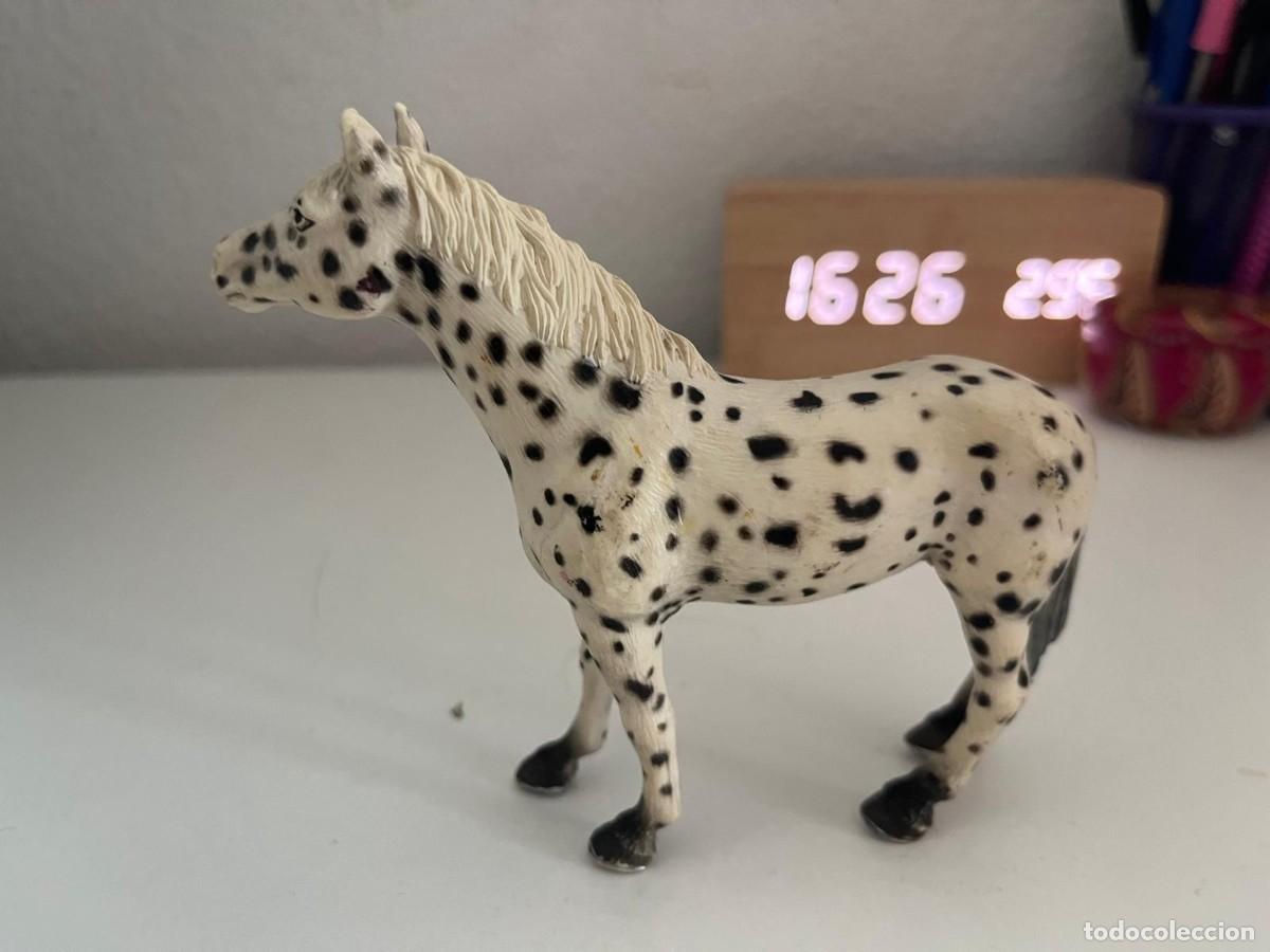 Figuras de goma y PVC: JUGUETE DE GOMA Y PVC ANIMAL SCHLEICH CABALLO BLANCO Y PUNTOS NEGROS 2006