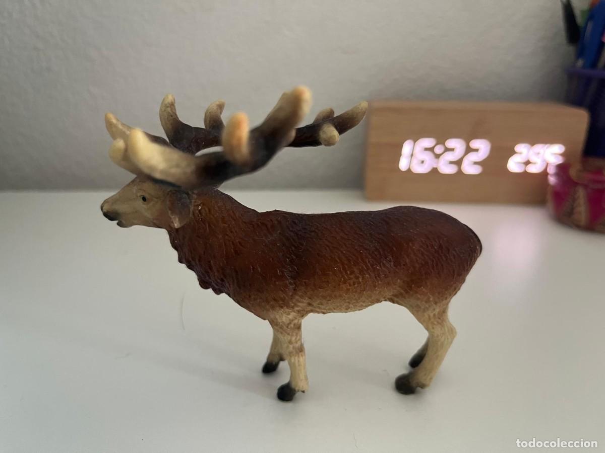 Figuras de goma y PVC: JUGUETE DE GOMA Y PVC ANIMAL SCHLEICH CIERVO ROJO MACHO 1995