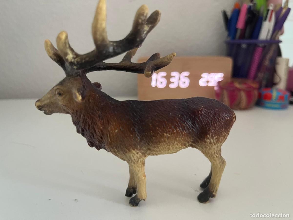 Figuras de goma y PVC: JUGUETE DE GOMA Y PVC ANIMAL SCHLEICH CIERVO ROJO MACHO 1995
