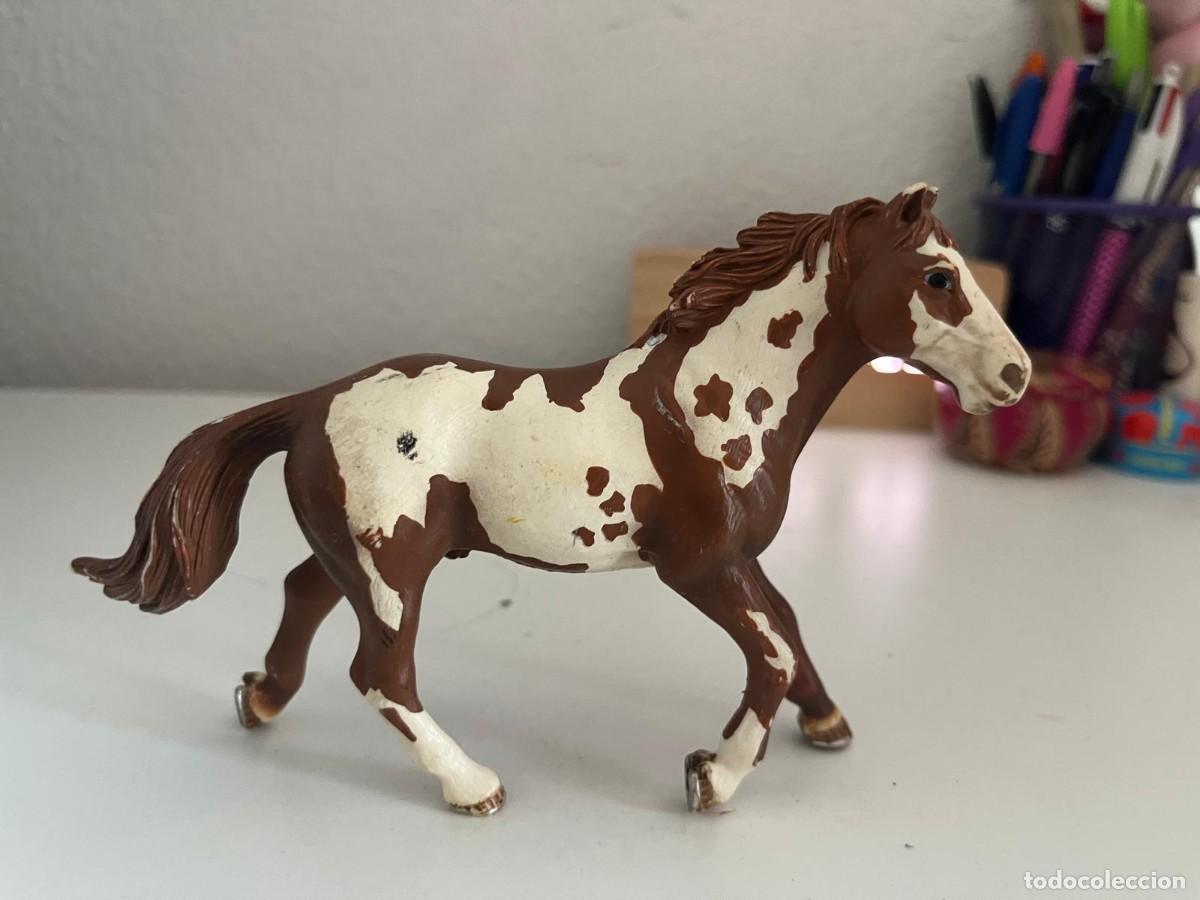 Figuras de goma y PVC: JUGUETE DE GOMA Y PVC ANIMAL SCHLEICH CABALLO MARRON Y BLANCO