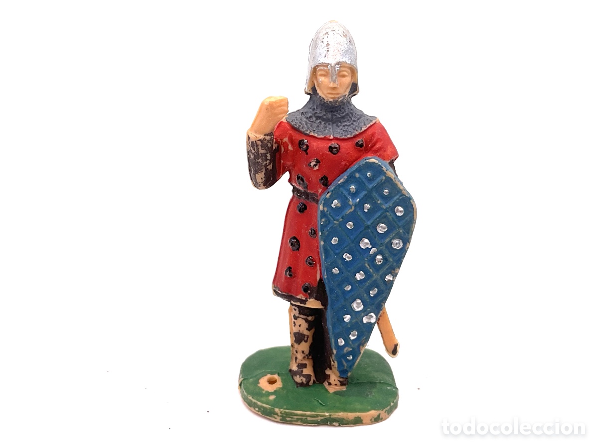 Figuras de goma y PVC: Antigua Figura en Pl&aacute;stico. Soldado Cristiano . Serie El Cid Campeador