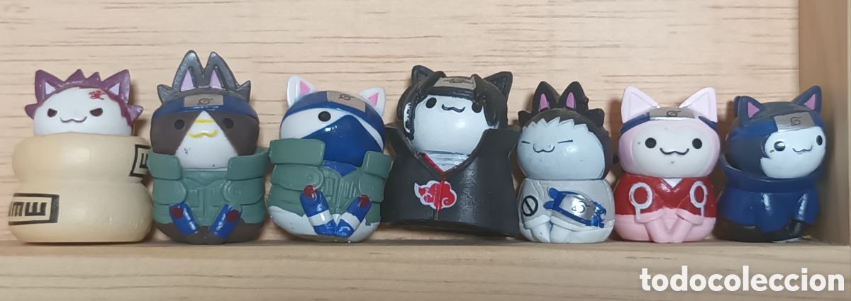 Figuras de goma y PVC: 7 figuras gatos Noruto