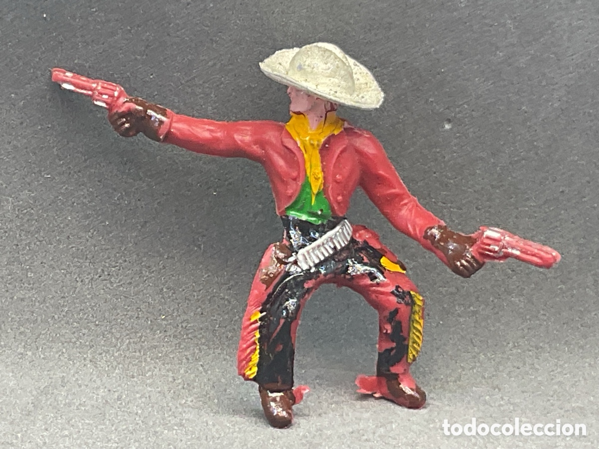 Figuras de goma y PVC: ANTIGUA FIGURA DEL OESTE EN PL&Aacute;STICO. COWBOY DE SOTORRES CON SOMBRERO EN GOMA DESMONTABLE.