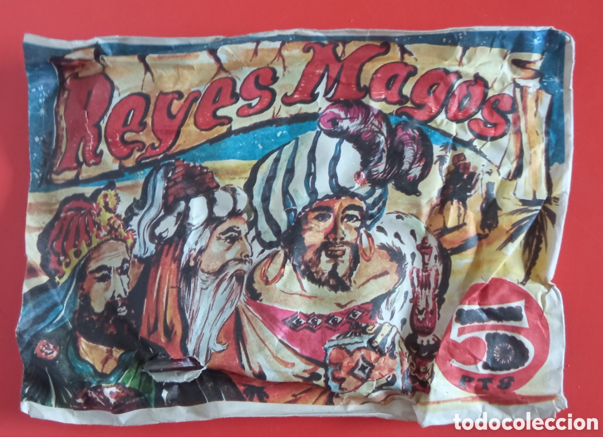 Figuras de goma y PVC: SOBRE SORPRESA REYES MAGOS 5 PTAS 1969.SIN ABRIR.
