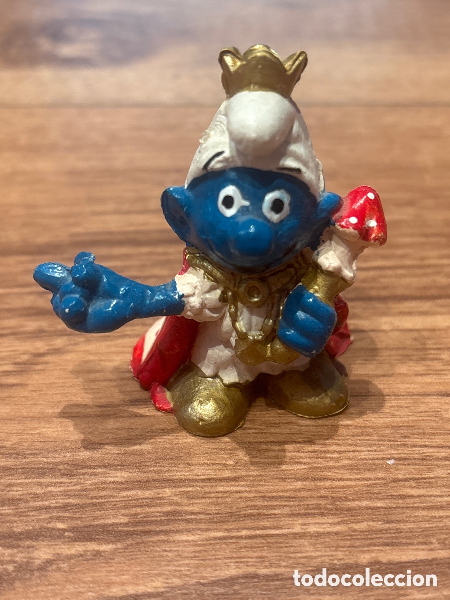 Gummi- und PVC-Figuren: Pitufo Rey figura de PVC