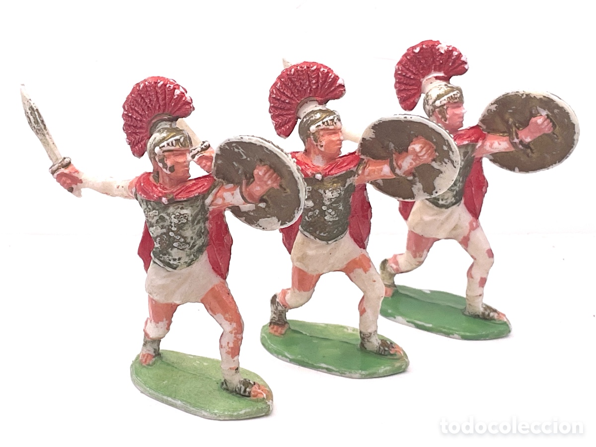 Figuras de goma y PVC: Romanos. Grandes Batallas del Mundo, ROMANOS contra CARTAGINESES de ROJAS y MALARET - A&ntilde;os 1960s.