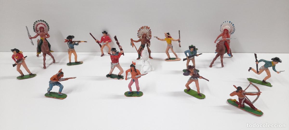 Figuras de goma y PVC: NO COMPRAR - ARTICULO RESERVADO . VAQUERO E INDIOS JECSAN . SEGUN FOTOS