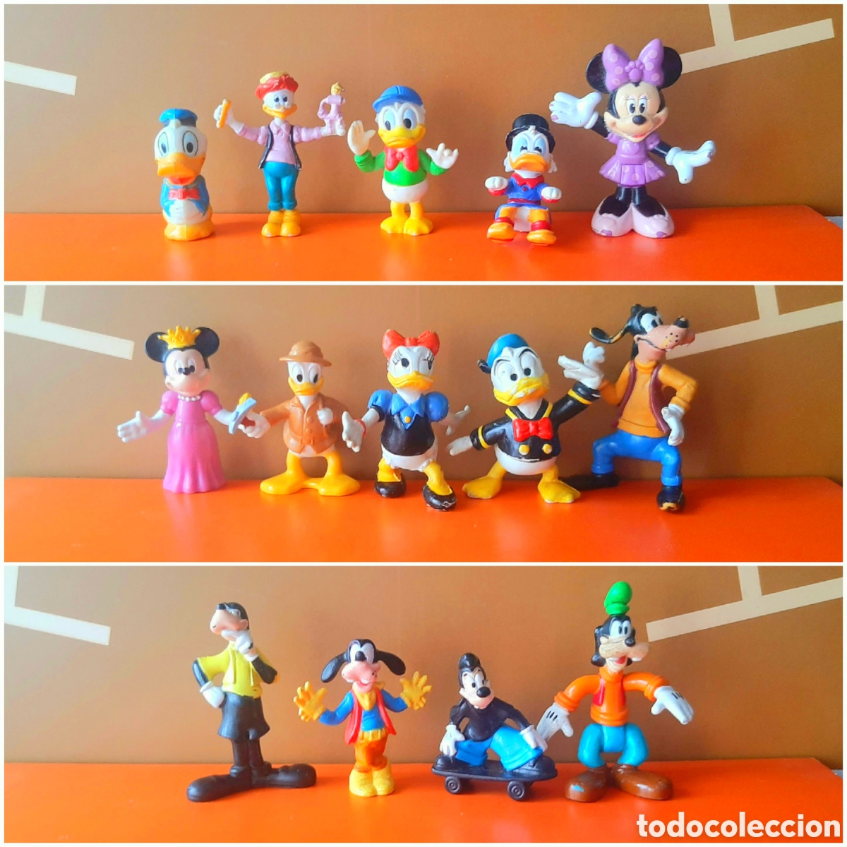 Gummi- und PVC-Figuren: Figuras 1,5&euro; PVC Eura Spain de Donald Mickey Mousse Pluto Goofy