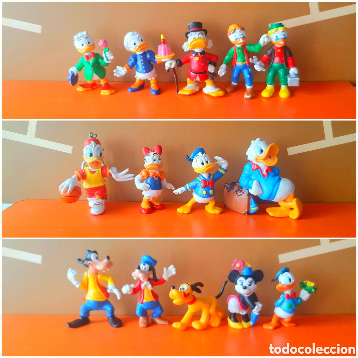 Figurines en Caoutchouc et PVC: Figuras clasicos Disney Bully West Germany Donald Mickey Gilito Pluto Daisy 80