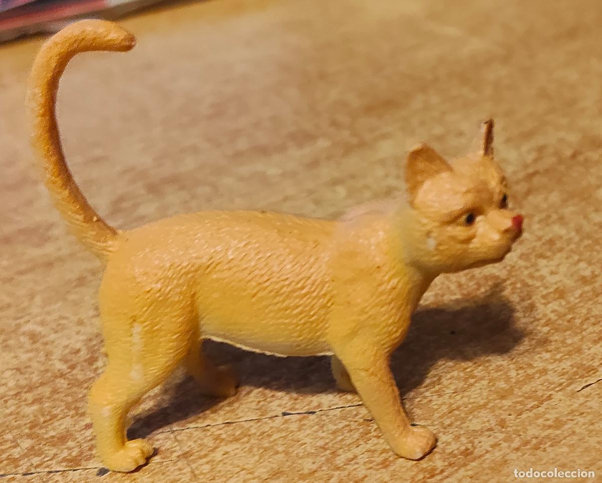 Figuras de goma y PVC: Orange Cat standing 1 1/2-inch plastic - F1844 B139