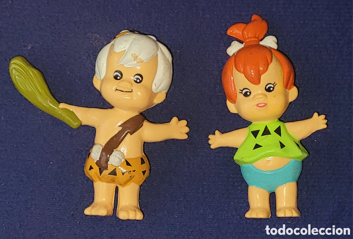 Figuras de goma y PVC: Bonito lote 2 figuras pvc goma flexi Pebbles Bam Bam Picapiedra Flintstones Bend-Ems Just Toys