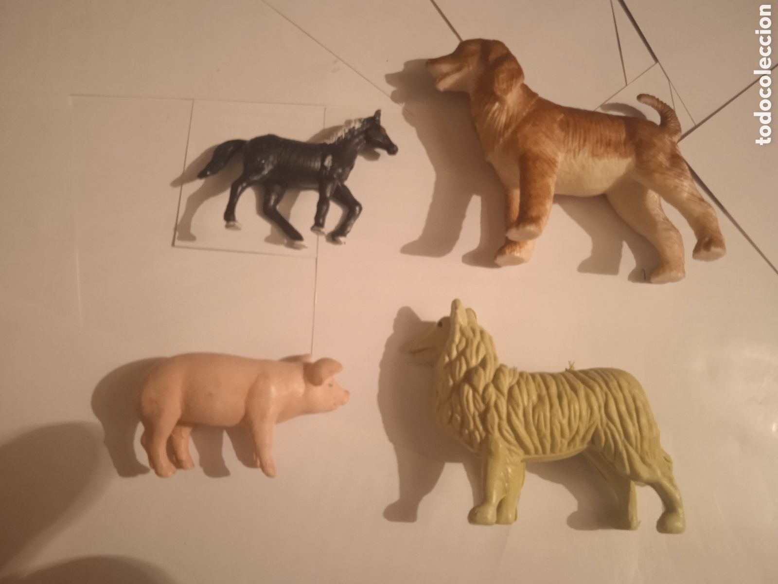 Figuras de goma y PVC: CUATRO ANIMALES GRANJA GOMA - Foto 2