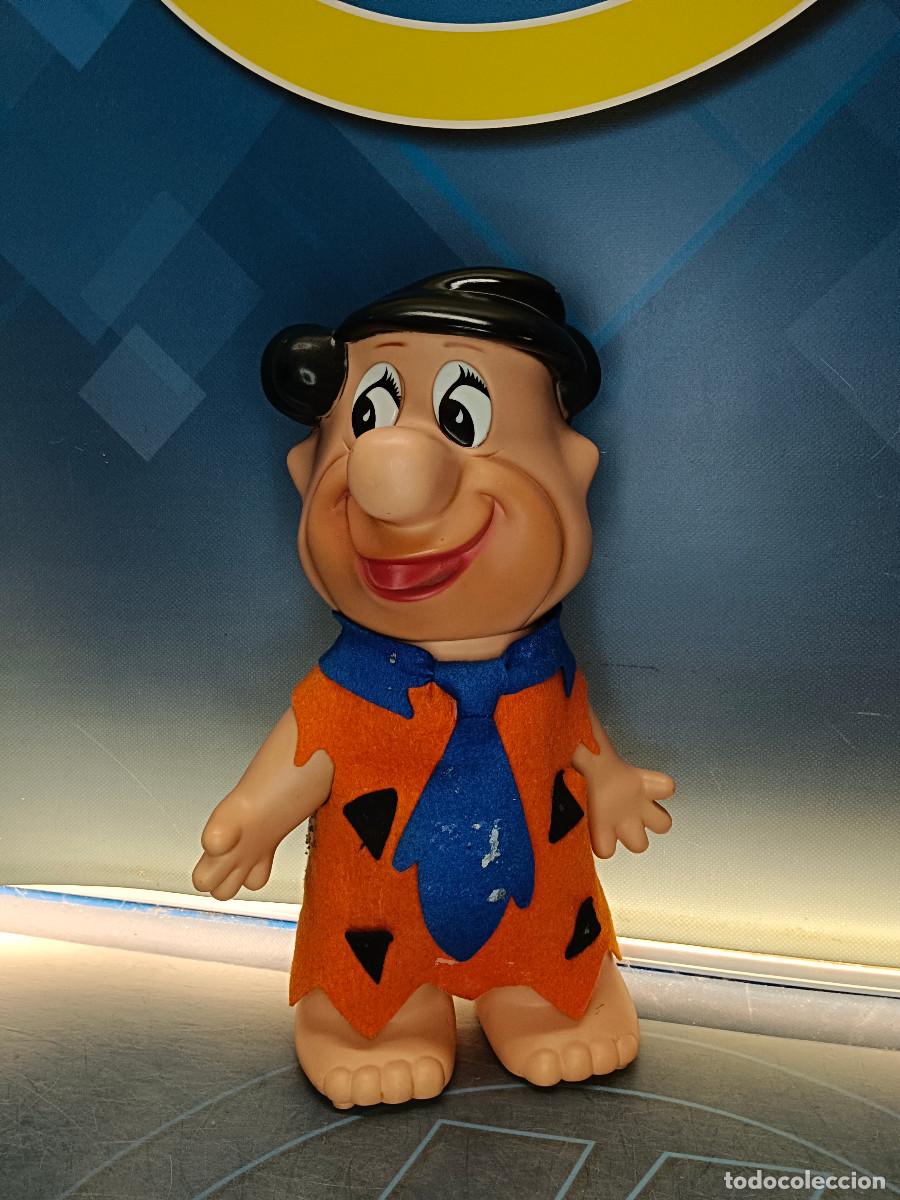 Figuras de goma y PVC: FIGURA PLASTICO, descatalogada, PEDRO PICAPIEDRA, 40 CM, con manchas en la ropa.