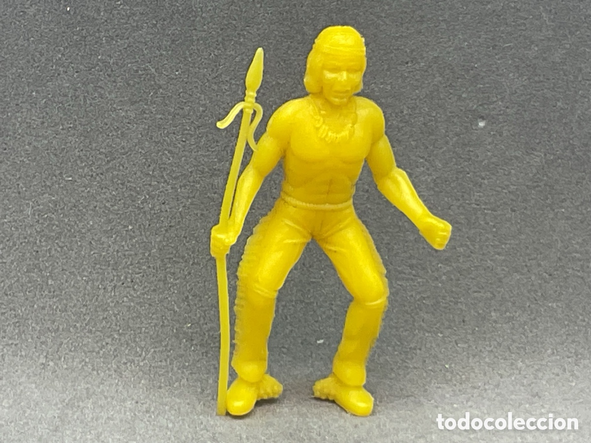 Figuras de goma y PVC: Antigua Figurita en Pl&aacute;stico. Indio Nativo Americano. 55 MM. Sin Marca Visible