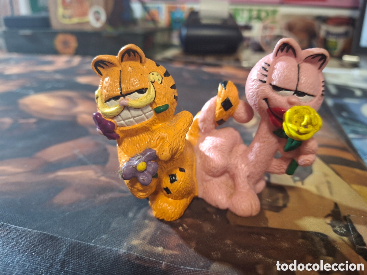 Figuras de goma y PVC: APPLAUSE. RARA FIGURA DE PVC. GARFIELD Y ARLENE. UNIDAS. APPLAUSE DECOPAC