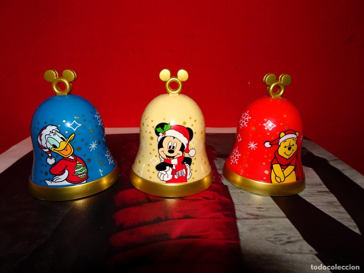 Figuras de goma y PVC: DISNEY CAMPANA ADORNO NAVIDAD MICKEY MOUSE PATO DONALD WINNIE THE POOH