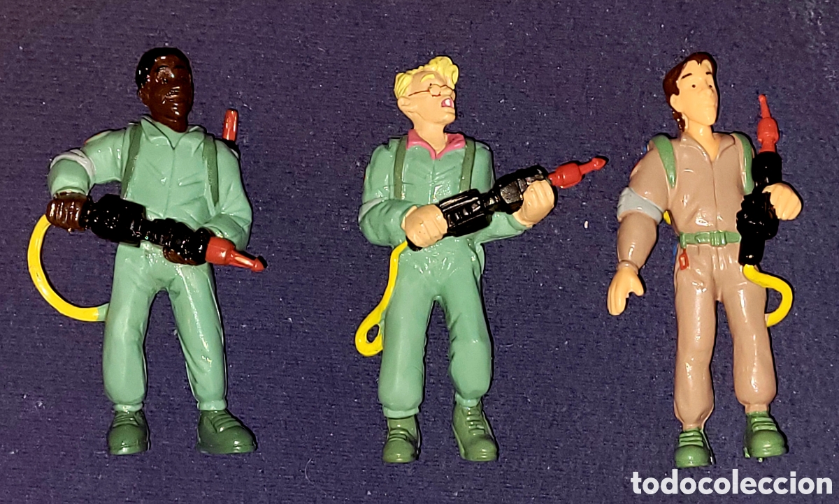 Figuras de goma y PVC: Bonito lote 3 figuras pvc goma Cazafantasmas Ghostbusters marca Yolanda