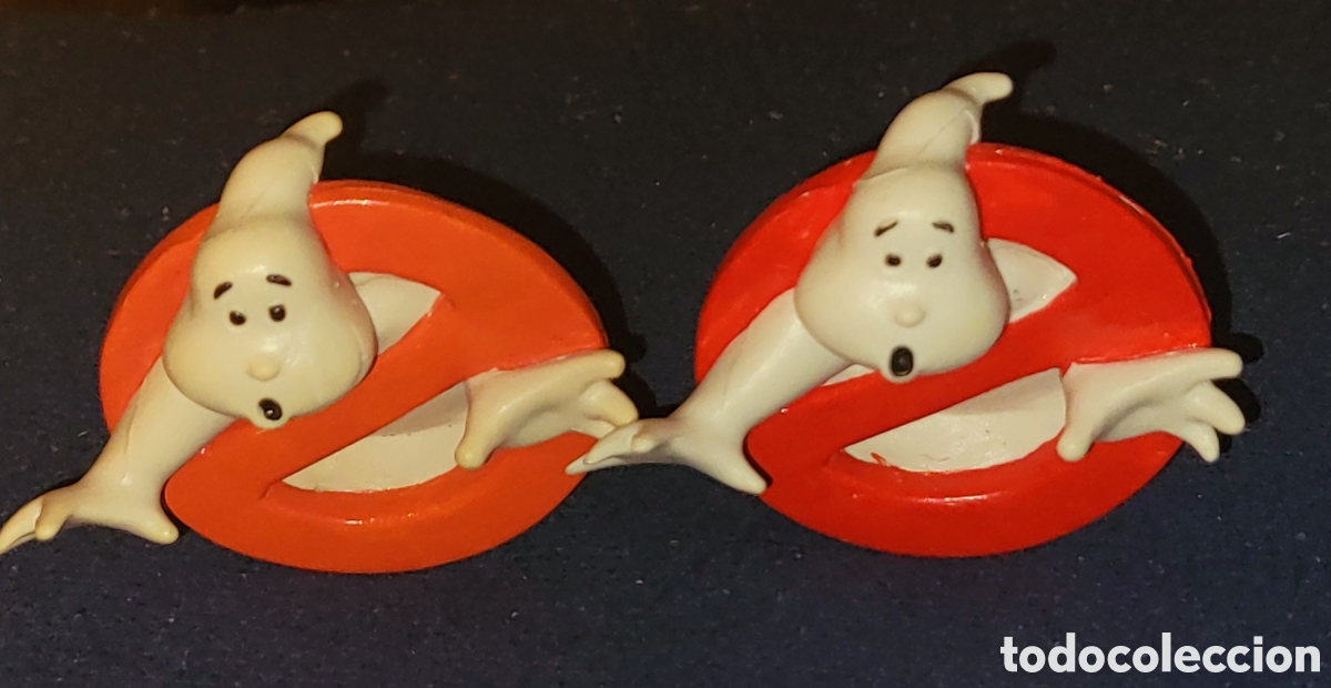 Figuras de goma y PVC: DIFICIL: Bonito lote 2 figuras pvc goma Cazafantasmas Ghostbusters marcas Comics Spain