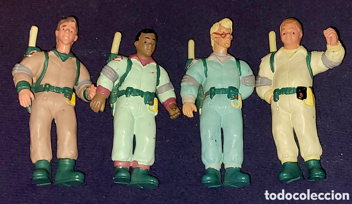 Figuras de goma y PVC: DIFICIL:Lote completo 4 figuras Cazafantasmas Ghostbusters 84 Columbia 86 CPT Hold.Miniland Startoys