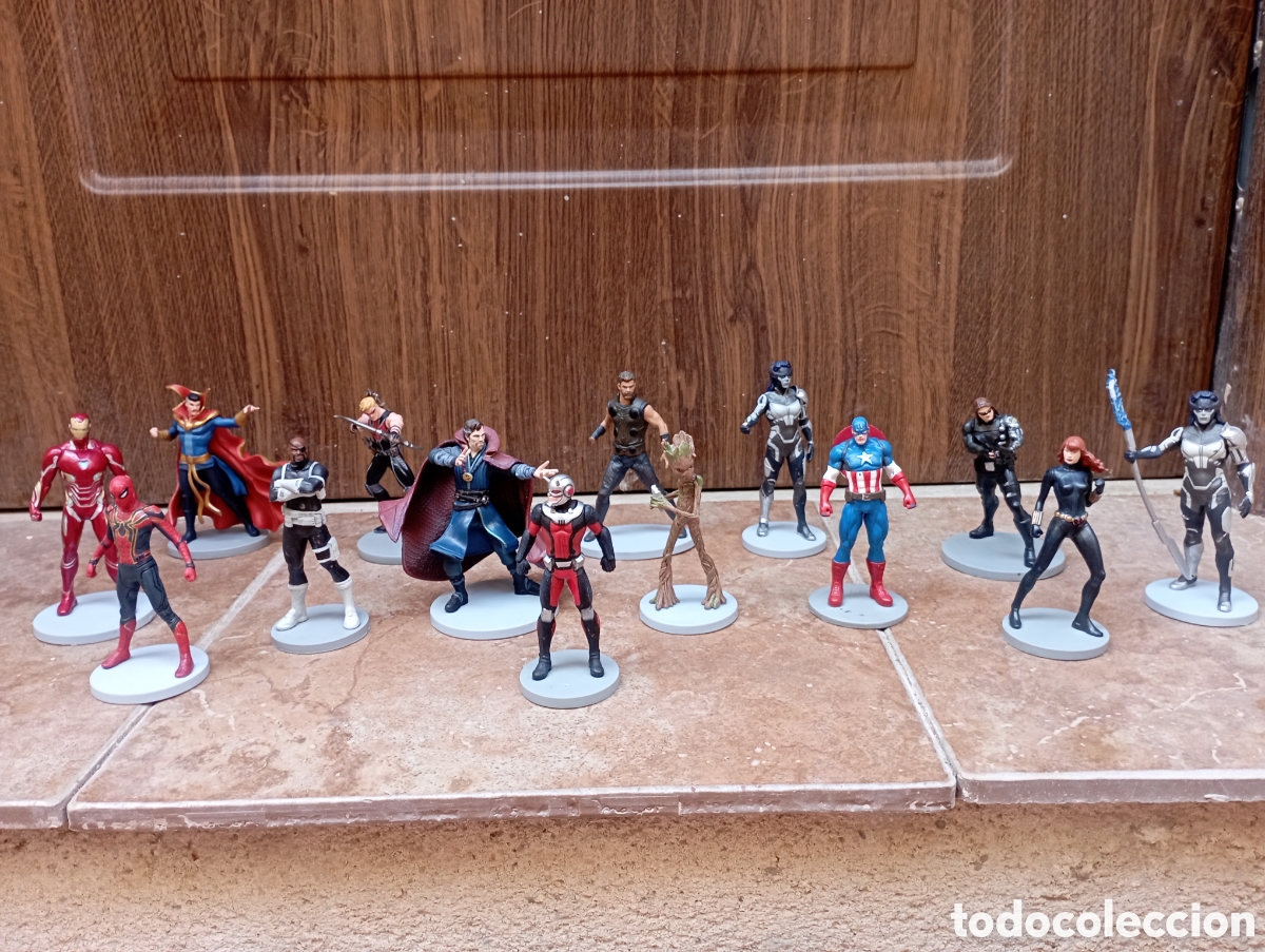 Figuras de goma y PVC: Lote 14 figuras pvc Marvel y DC, algunas presentan faltas