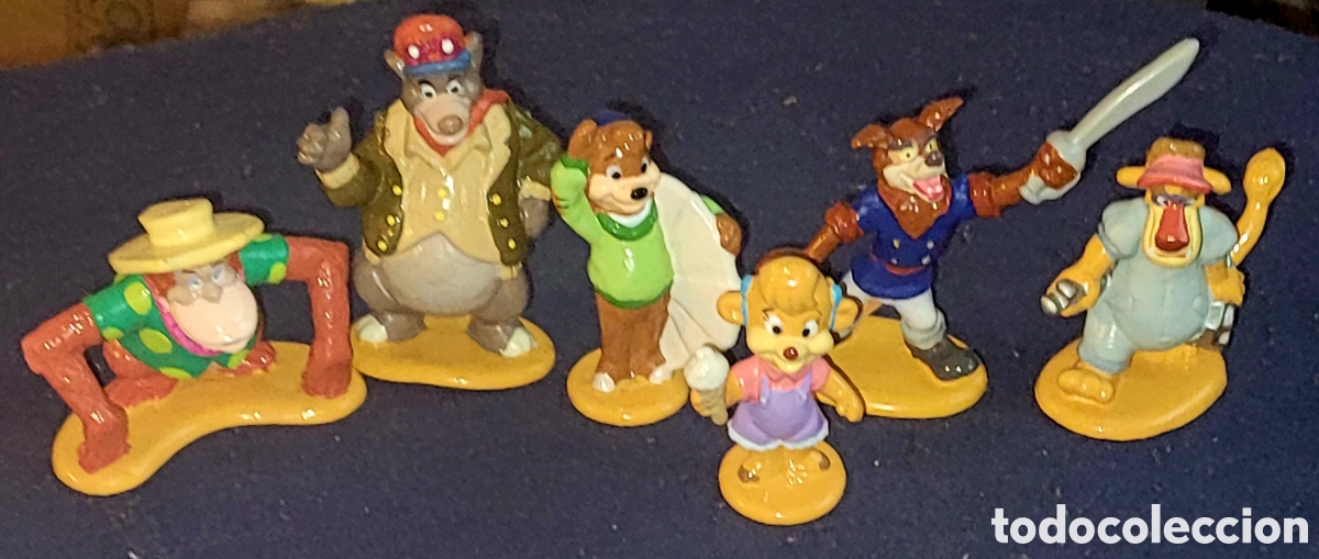 Figuras de goma y PVC: MUY DIFICIL: Bonito lote completo 6 figuras pvc Disney Aventureros del Aire Talespin marca Applause