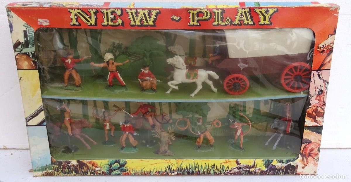 Figuras de goma y PVC: REAMSA CAJA DEL OESTE NEW PLAY CARAVANA