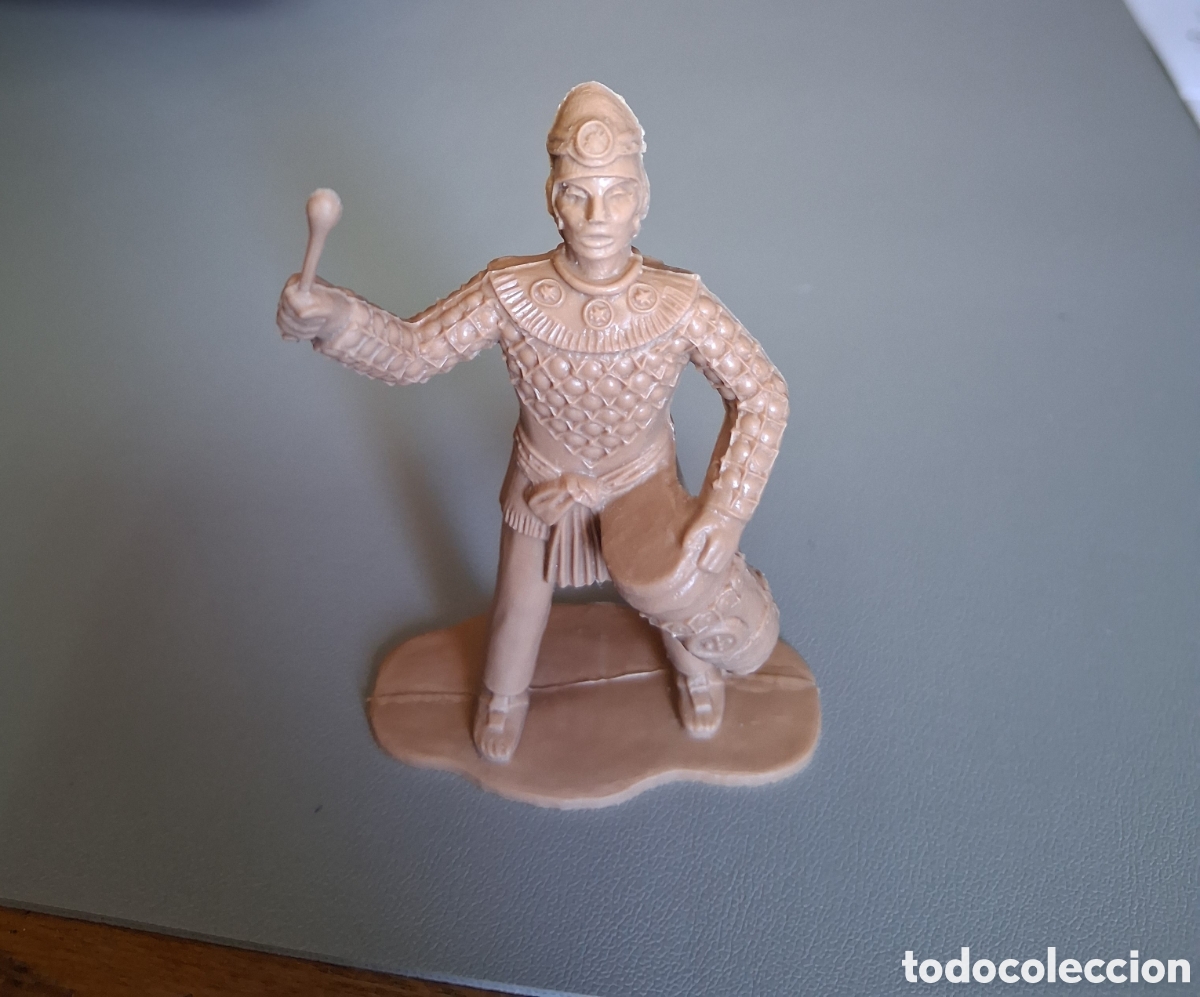 Gummi- und PVC-Figuren: Guerrero azteca, serie Conquista de M&eacute;xico / Hern&aacute;n Cort&eacute;s, de Reamsa, reedici&oacute;n. Fig. 364 Cat&aacute;logo