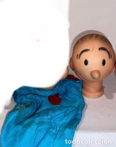 Figuras de goma y PVC: ANTIGUA CABEZA OLIVIA Y ROPA DE POPEYE &ldquo; DE GOMA GUI&Ntilde;OL DE FAMOSA