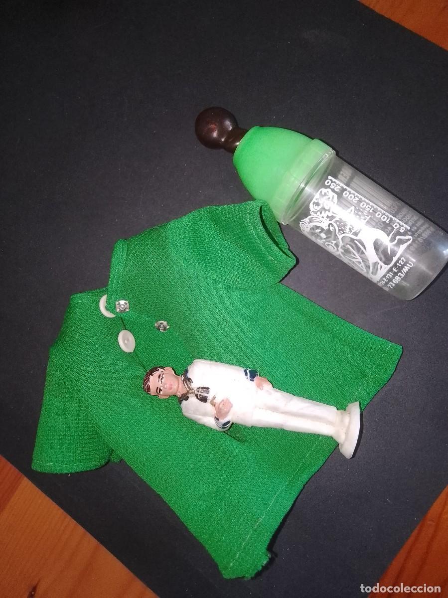 Figuras de goma y PVC: Lote 3 piezas a&ntilde;os 60,70 &uacute;nicos biber&oacute;n y camiseta toyse