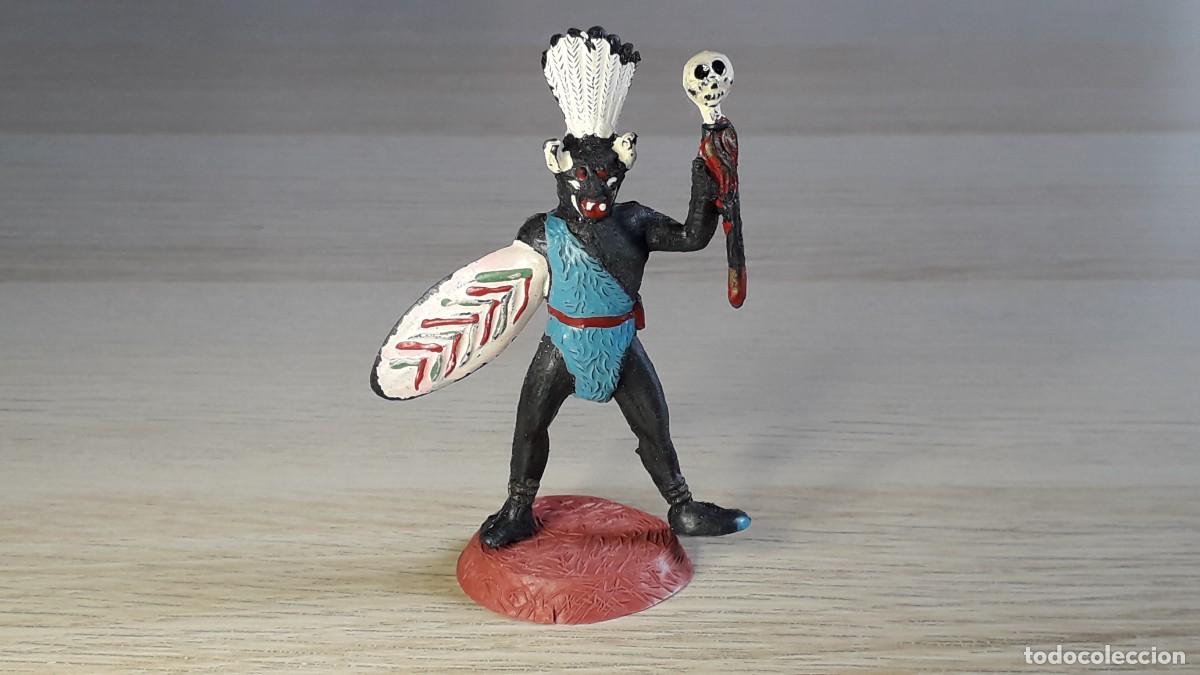 Figuras de goma y PVC: Guerrero Negro &Aacute;frica Salvaje, goma, Alca Capell Barcelona Spain tipo Jecsan, original a&ntilde;os 50.