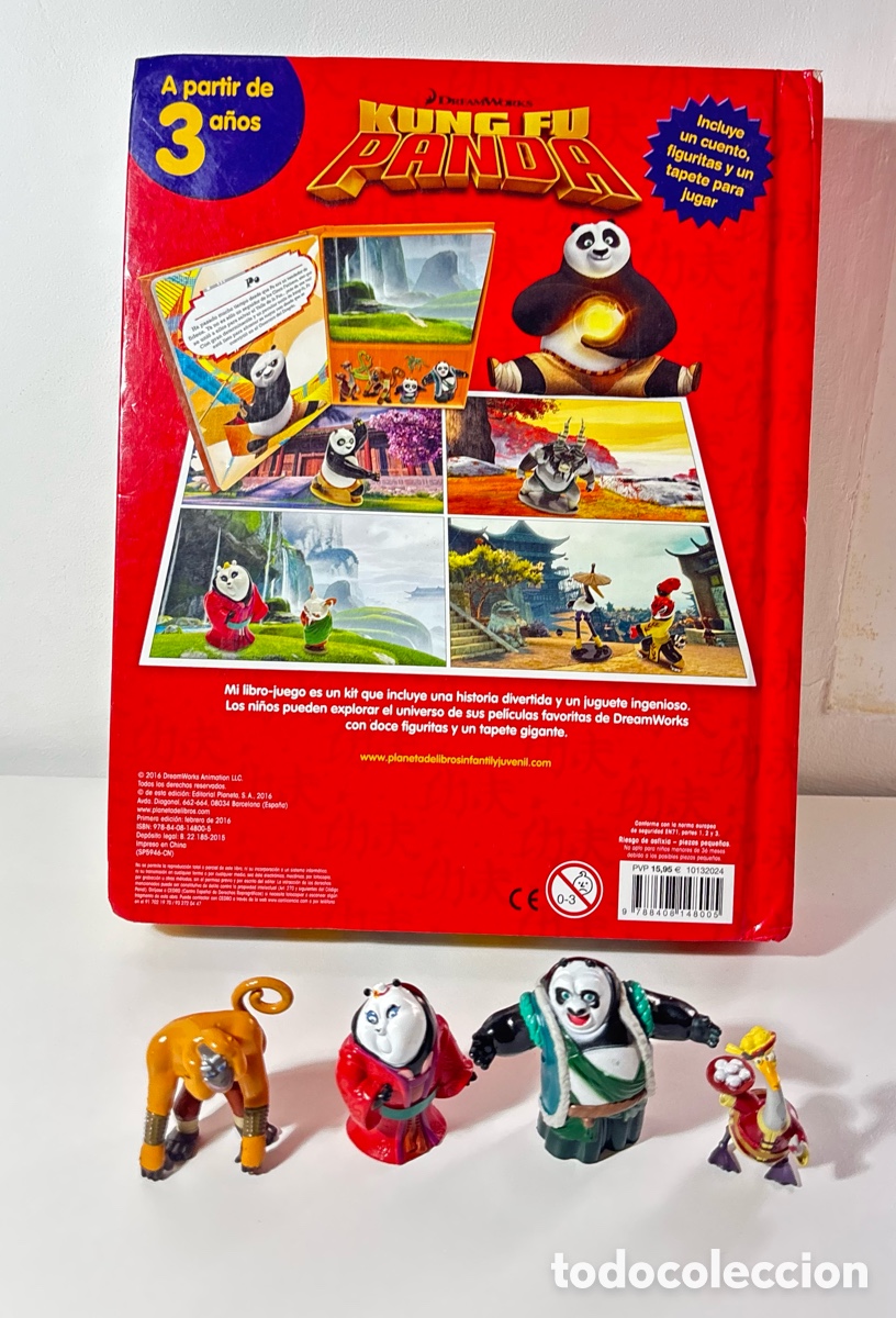 Figuras de goma y PVC: Libro Kun Fu Panda+ Figuras PVC - Foto 2