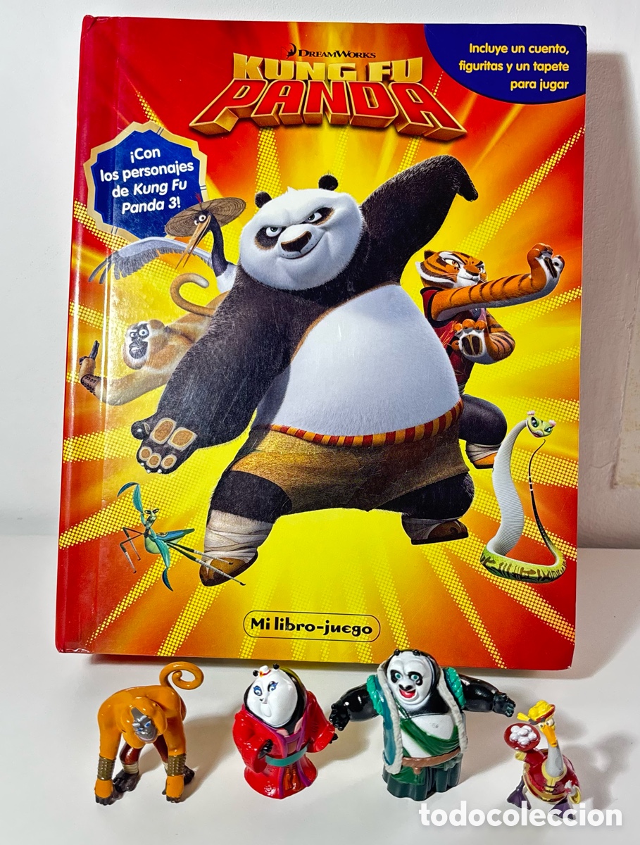 Figuras de goma y PVC: Libro Kun Fu Panda+ Figuras PVC