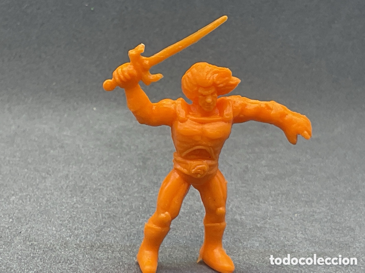 Figuras de goma y PVC: Antigua Figura Serie Thundercats. Personaje Le&oacute;n - 01. Color Naranja . A&ntilde;o 1986.