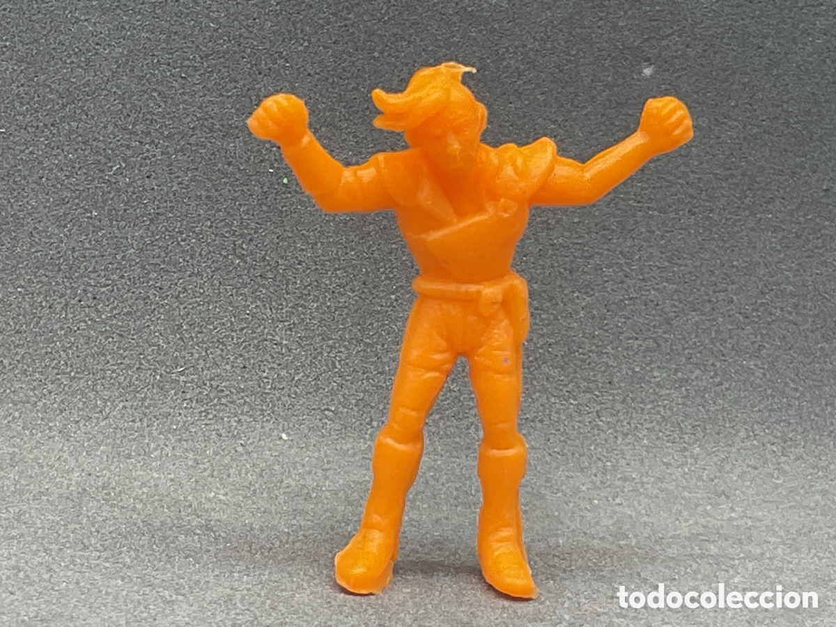 Figuras de goma y PVC: Antigua Figura Serie Ewoks y Droids . Personaje Thall Joben . Color Naranja .