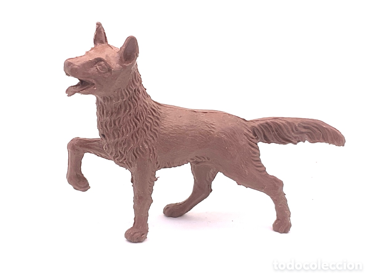 Figuras de goma y PVC: Antigua Figura en Pl&aacute;stico del Perro del Cabo Rusty. Serie Rin Tin Tin. Reigon / Reygon.