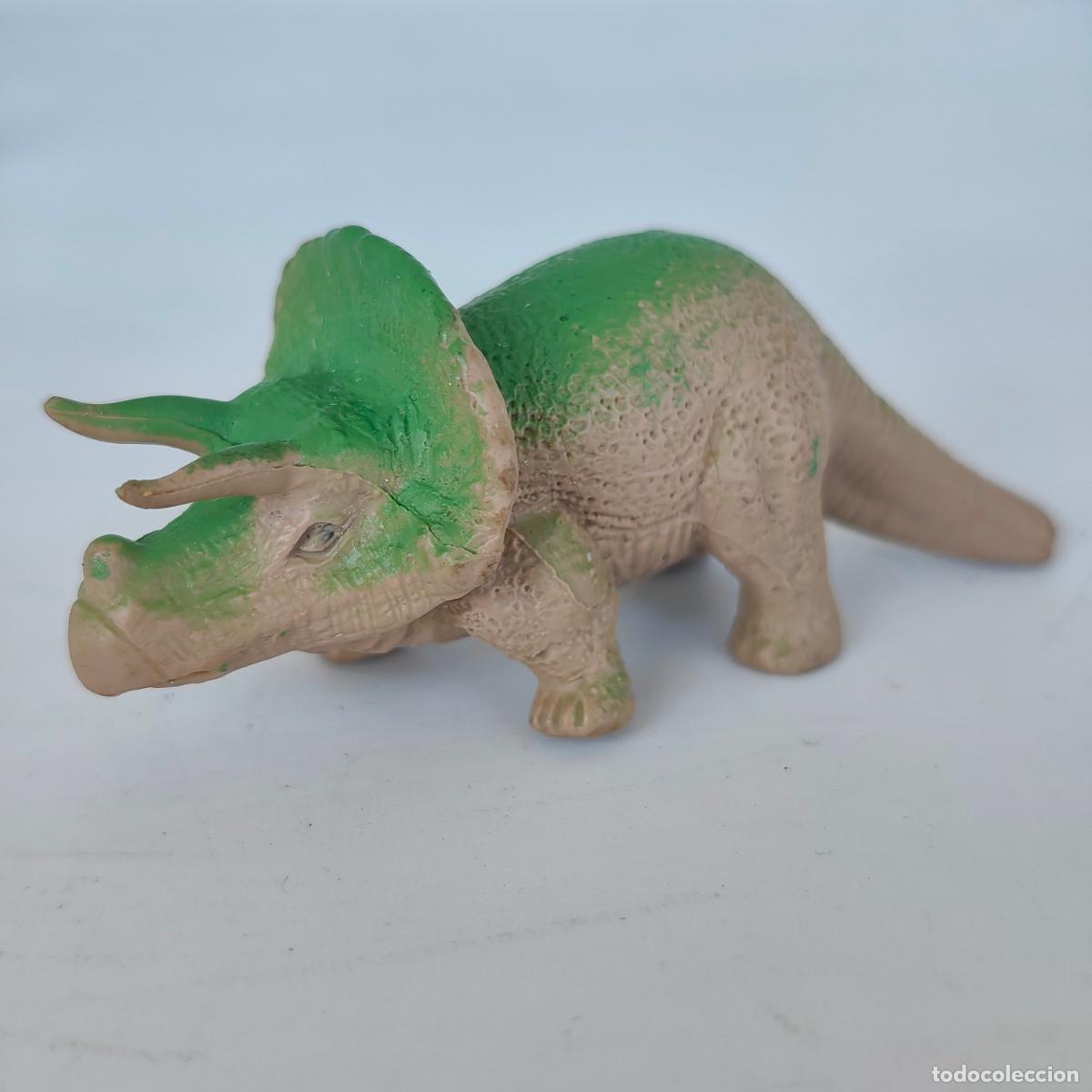 Figuras de goma y PVC: MINILAND : ANTIGUA FIGURA / DINOSAURIO DE GOMA TRICERATOPS A&Ntilde;OS 80 / 90