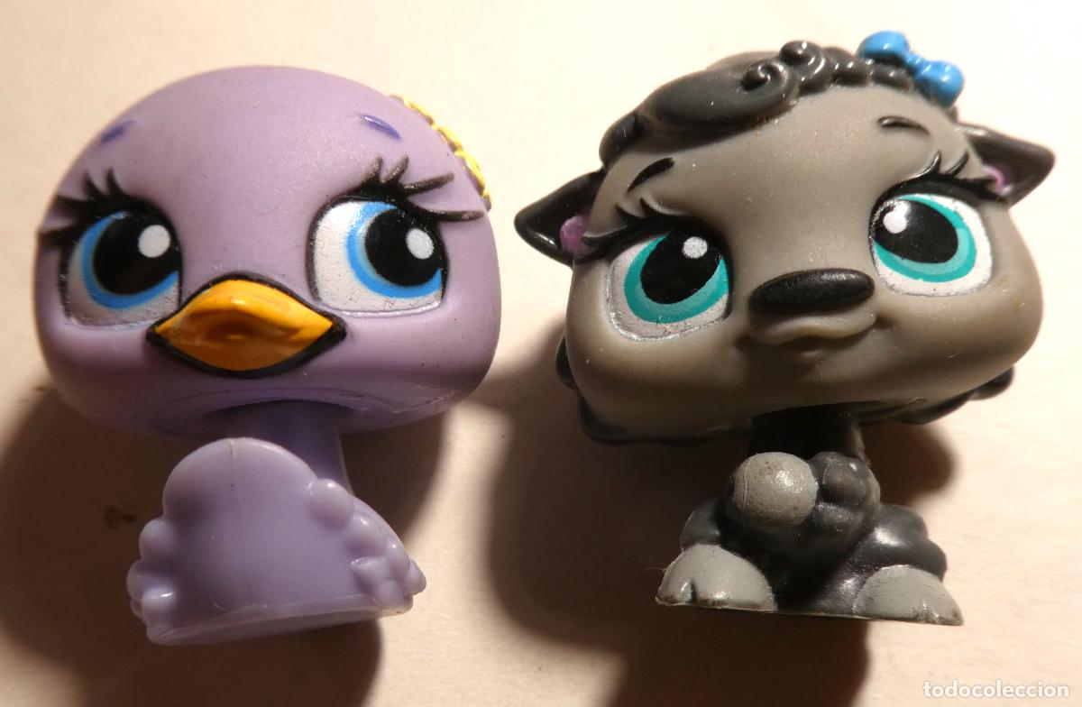 Figuras de goma y PVC: 2 FIGURAS DE LA COLECCION LITTLEST PET SHOP. CABEZA BASCULANTE