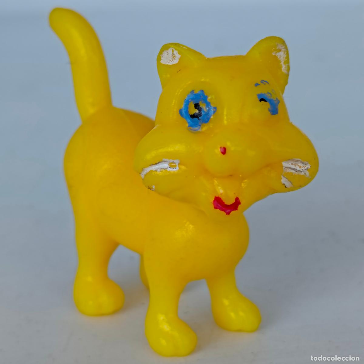 Figuras de goma y PVC: Gato pl&aacute;stico a&ntilde;os 70/80 china