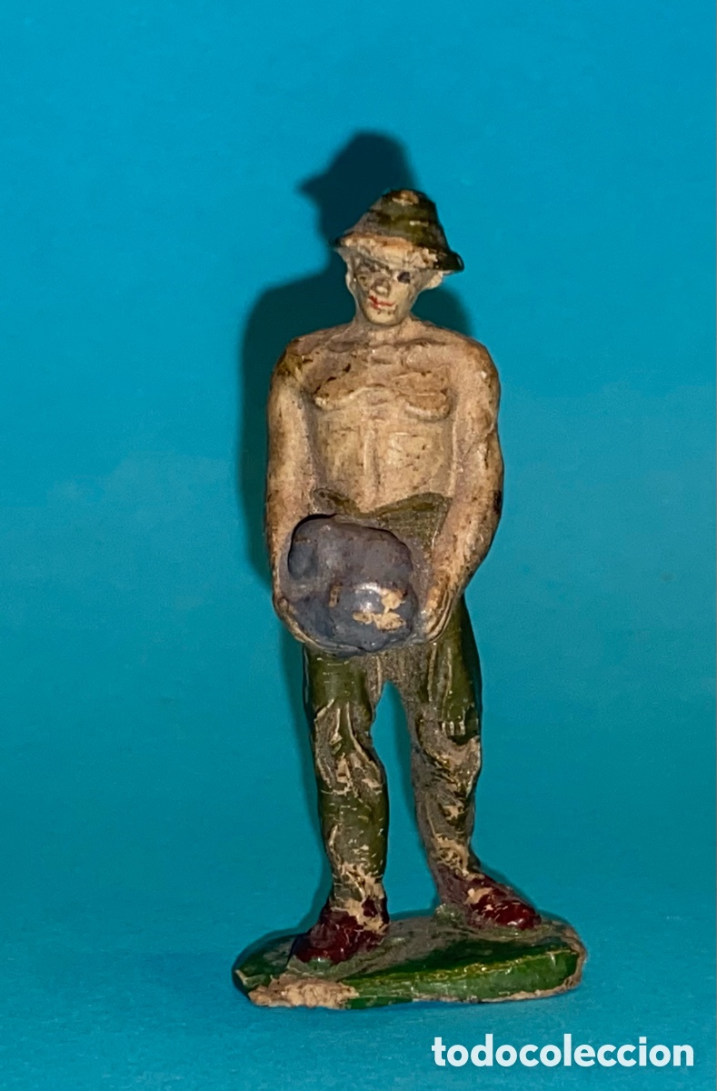 Figure di Gomma e PVC: Figura prisionero de JECSAN, goma, serie PUENTE R&Iacute;O KWAI (tipo PECH, REAMSA)